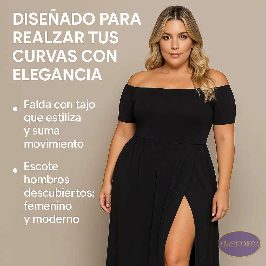 Vestido Largo de Fiesta Con Tajo