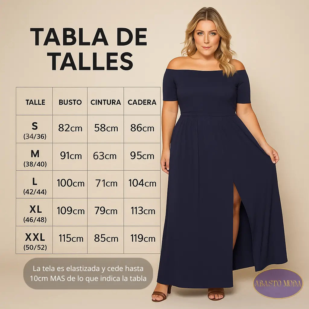Vestido Largo de Fiesta Con Tajo