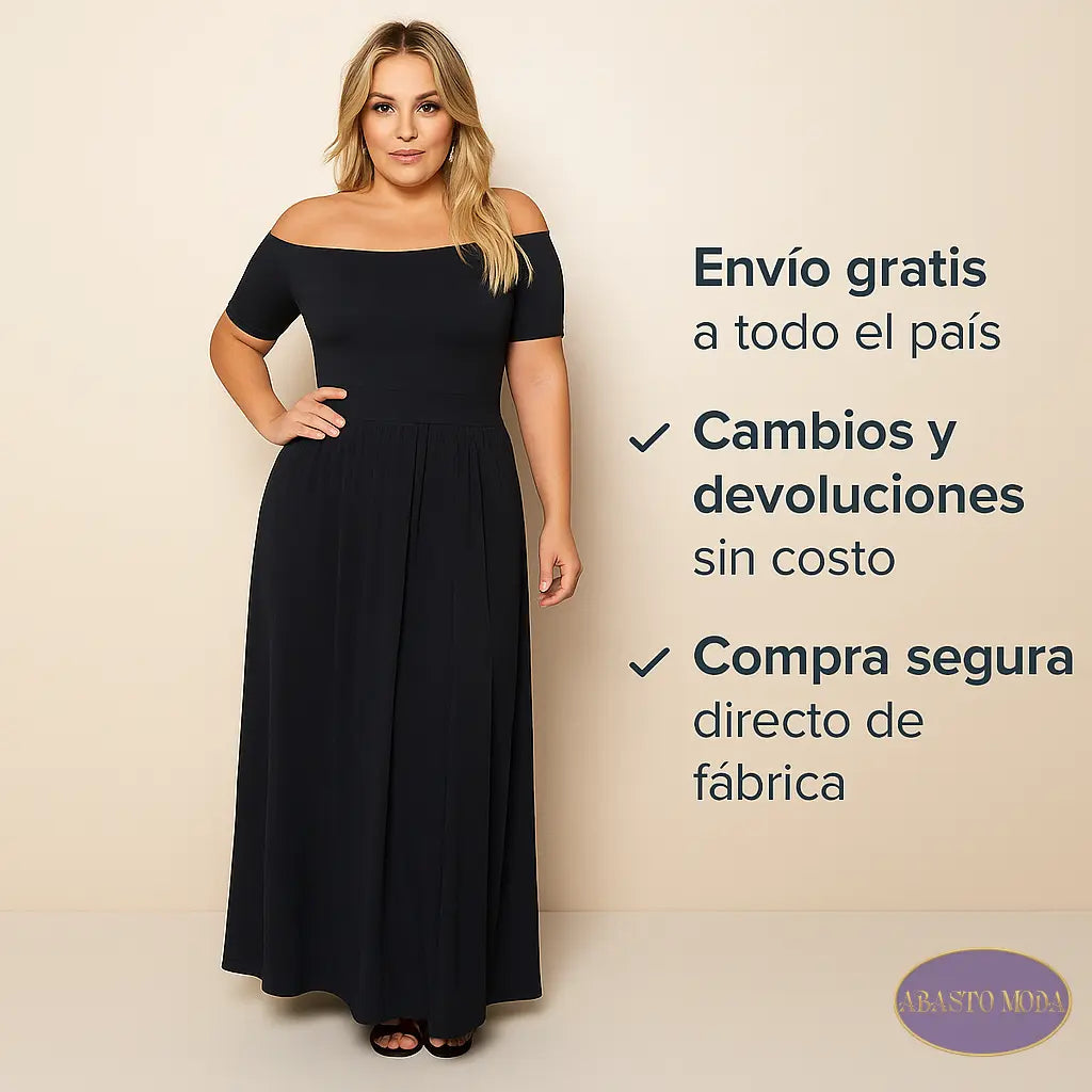 Vestido Largo de Fiesta Con Tajo