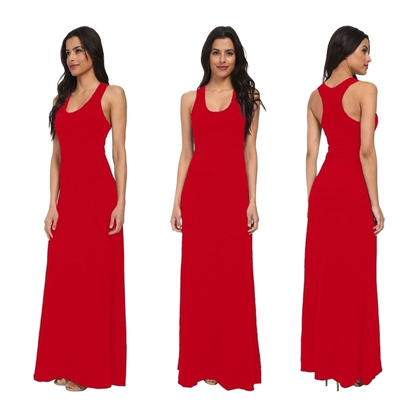 Vestido Largo De Mujer Maxi Faldas Art875