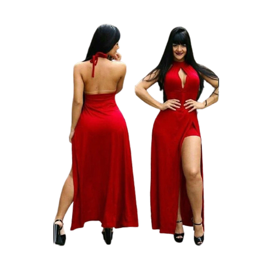 Vestido Largo De Fiesta En Seda Fria Modelo Elegante