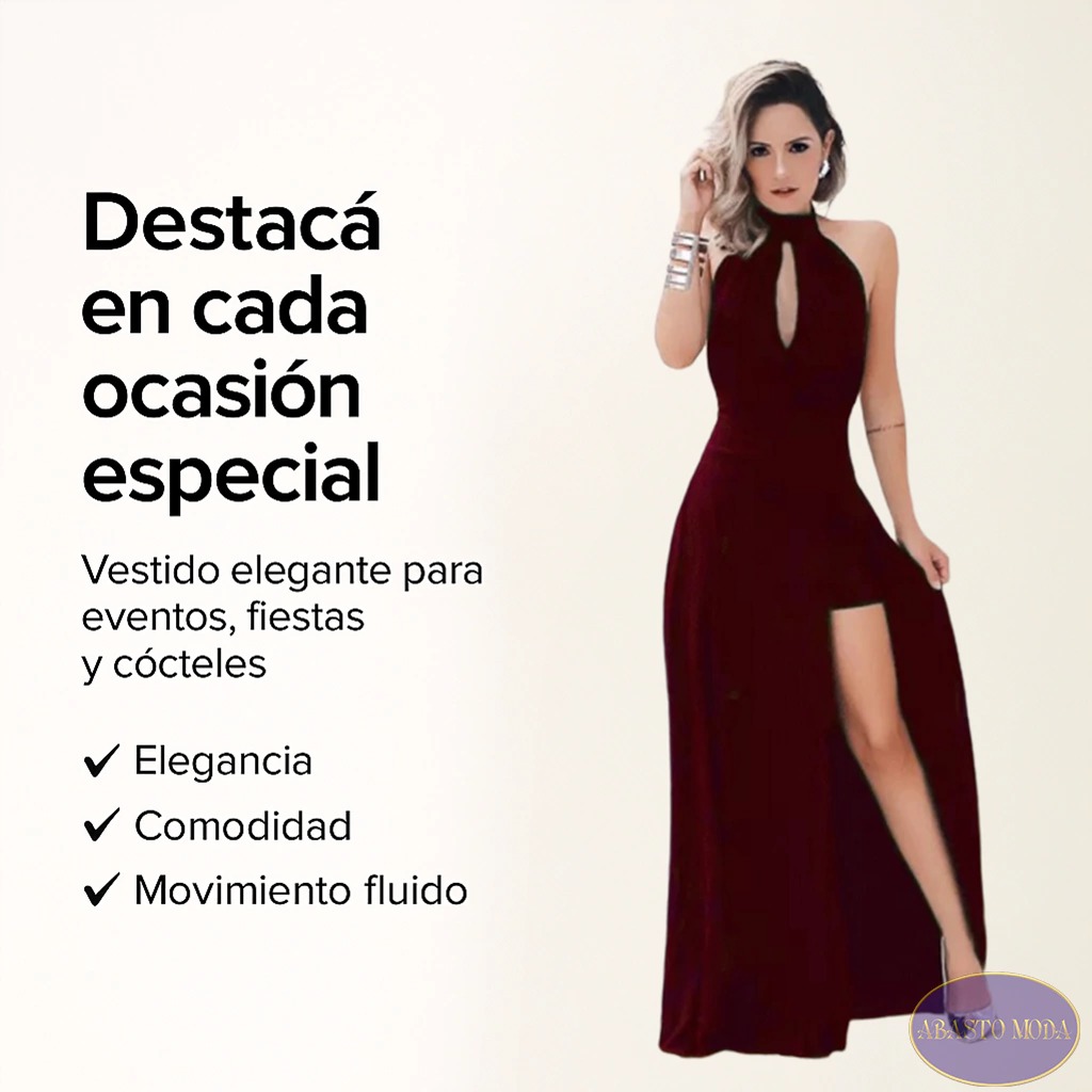 Vestido Largo De Fiesta En Seda Fria Modelo Elegante