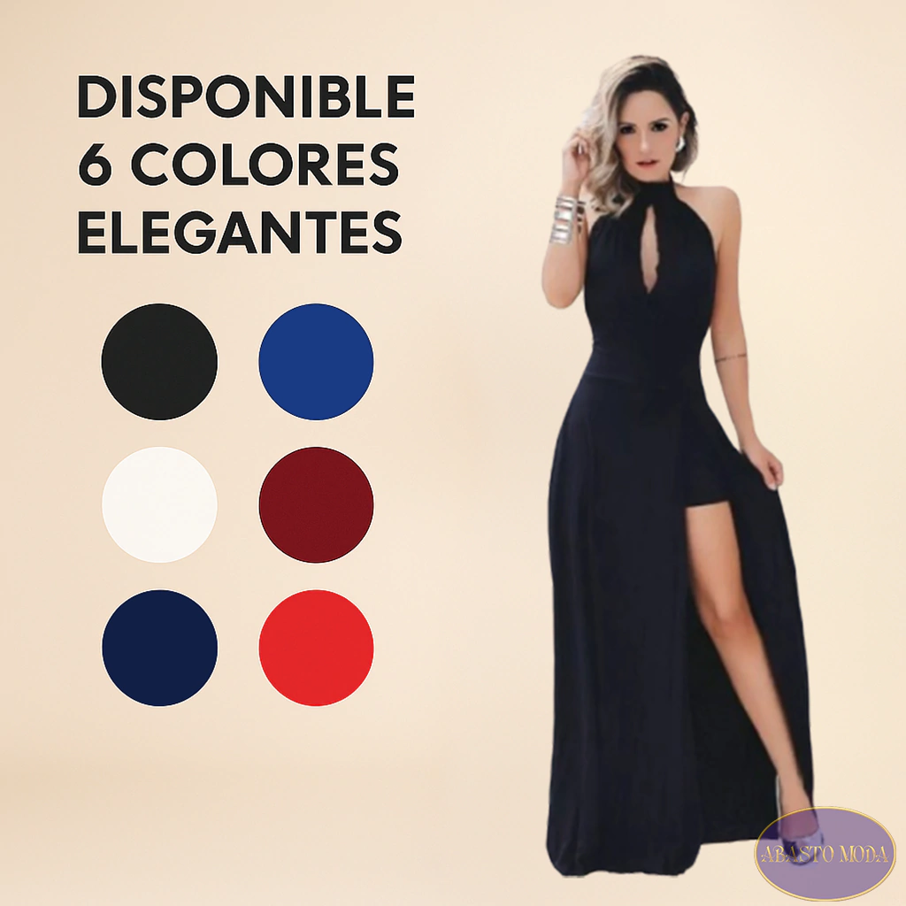 Vestido Largo De Fiesta En Seda Fria Modelo Elegante