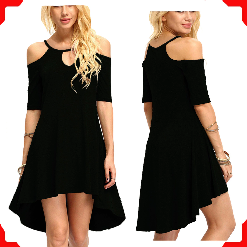 Vestido Mujer Sin Hombro Asimétrico Casual Y Fiestas Art795
