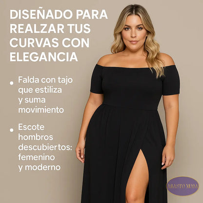 Vestido Largo de Fiesta Con Tajo