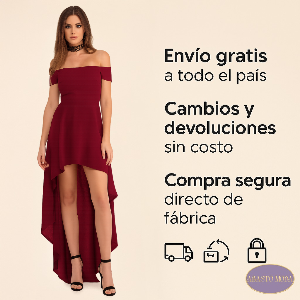 Vestidos De Fiesta Moderno Casual Coctel Asimetrico